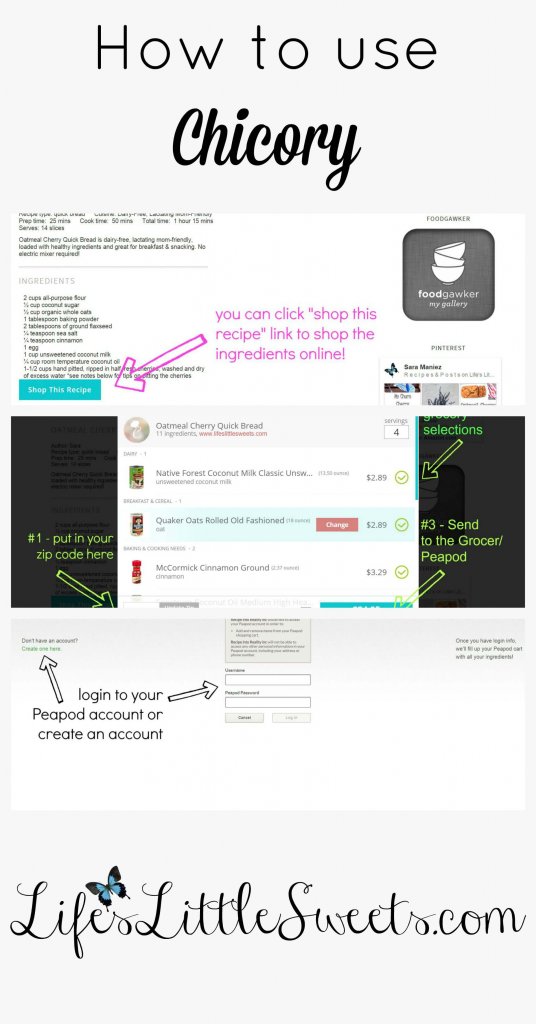 Chicory Tutorial & Peapod Coupon! Life's Little Sweets