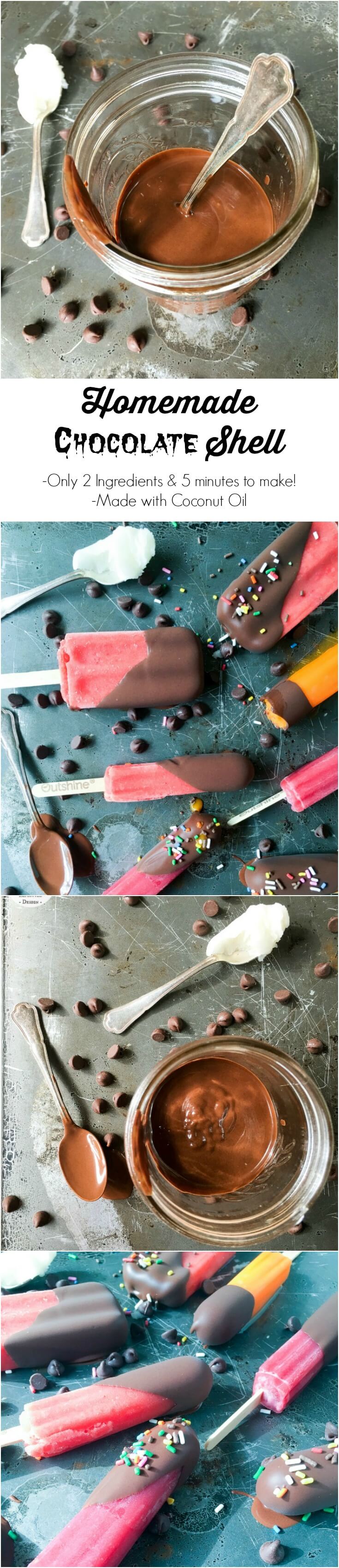 Homemade Chocolate Shell 2 ing. & 5 mins! w/ Coconut Oil