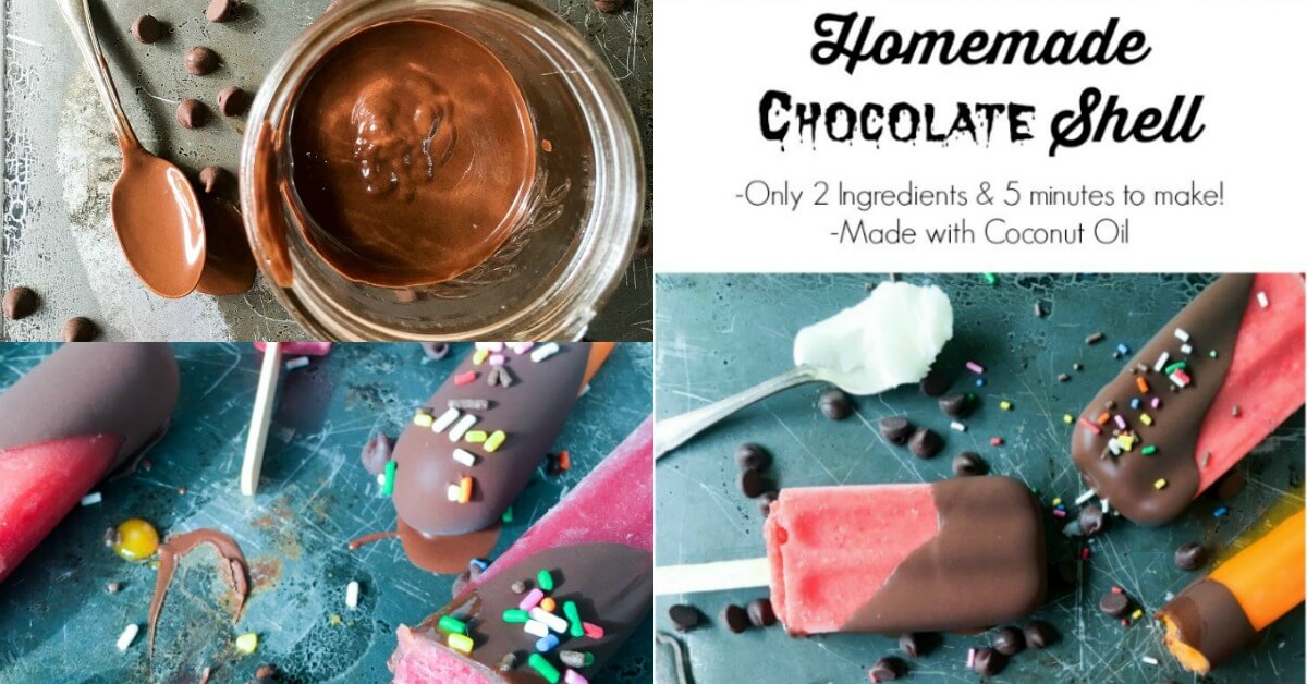 Homemade Chocolate Shell 2 ing. & 5 mins! w/ Coconut Oil