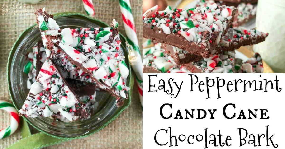 Easy Peppermint Candy Cane Chocolate Bark