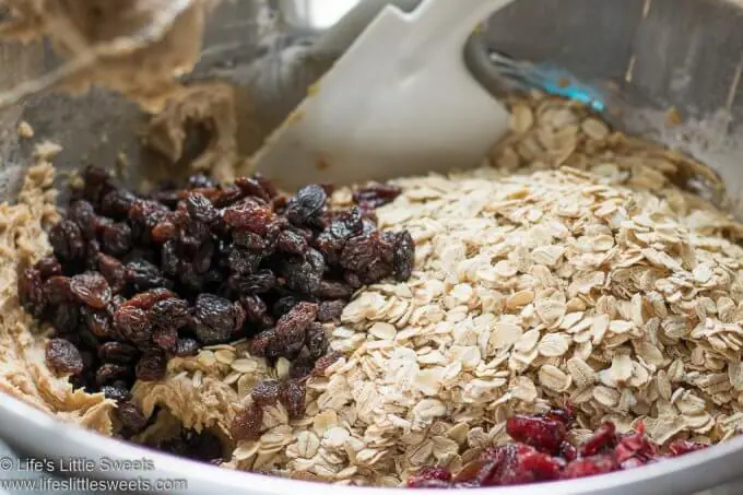 Oatmeal Raisin Cranberry Cookies process photo