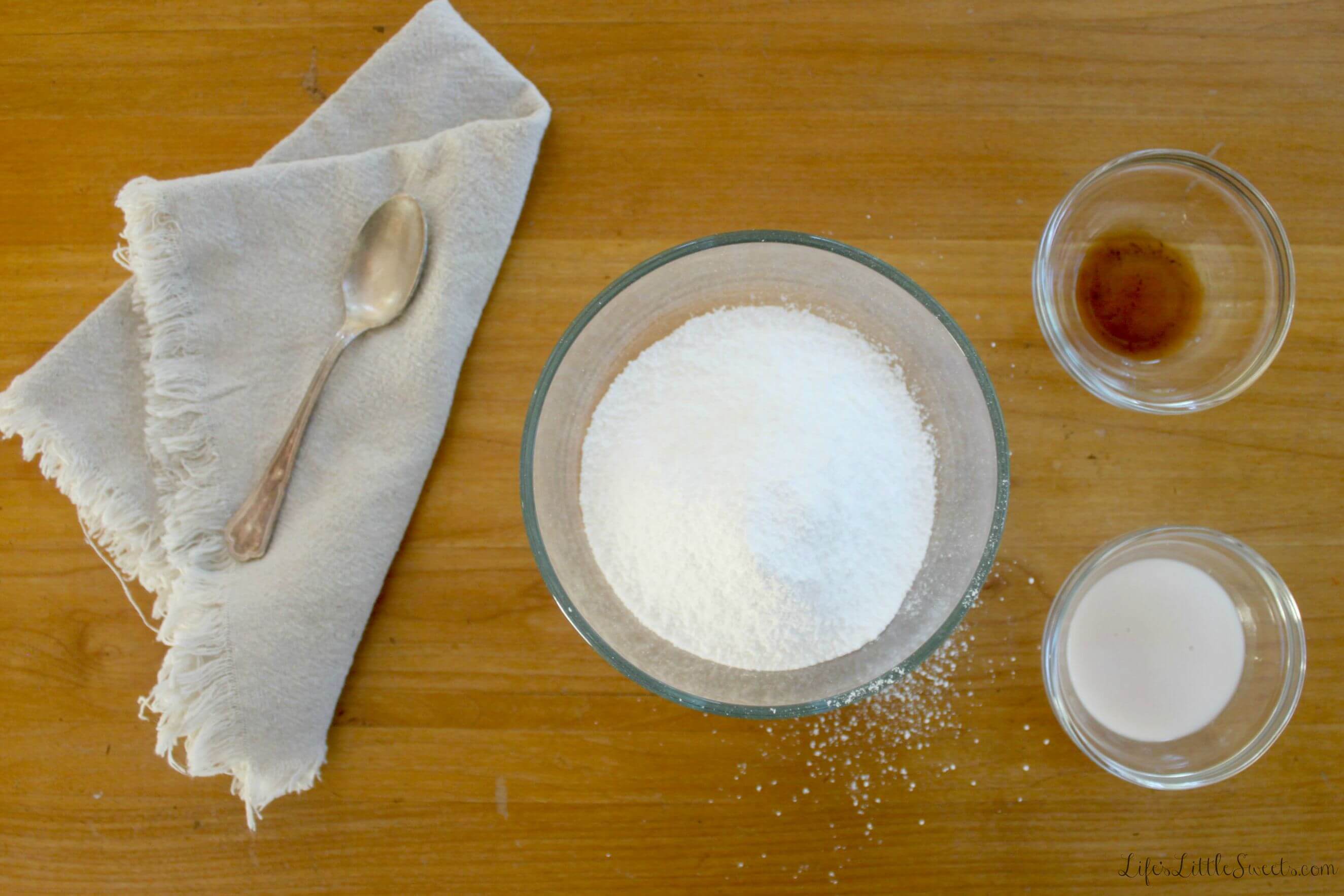 Step 1: Vanilla Coconut Icing. Vanilla Coconut Icing is a vegan and gluten-free icing that can be enjoyed on muffins, scones, quick breads, cakes or any number of dessert recipes.