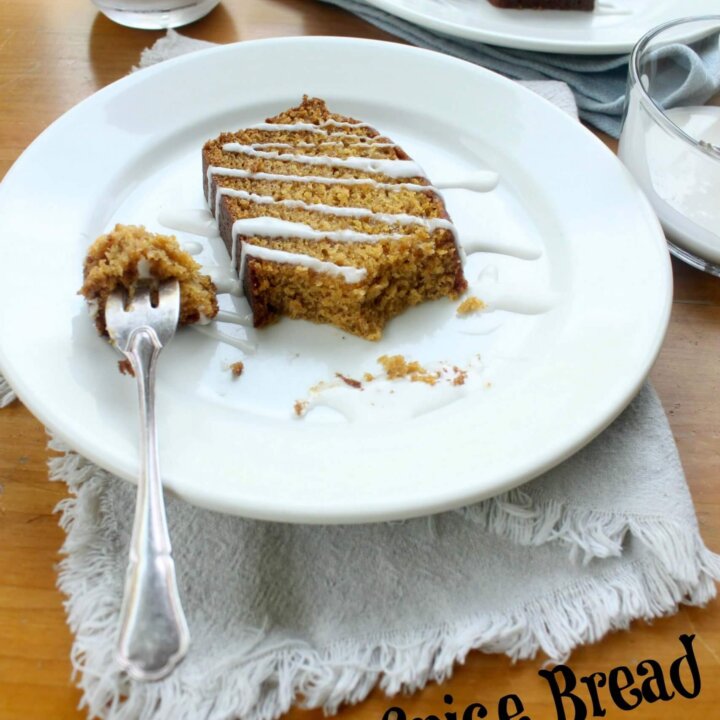 This Pumpkin Spice Bread yields 2 generous loaves (32 slices) and can be customized with your favorite toppings and Vanilla Coconut Icing! You can also use a coconut sugar as a natural sweetener option in a 1 to 1 ratio. Bring this favorite to your next gathering! #FoodieMamas