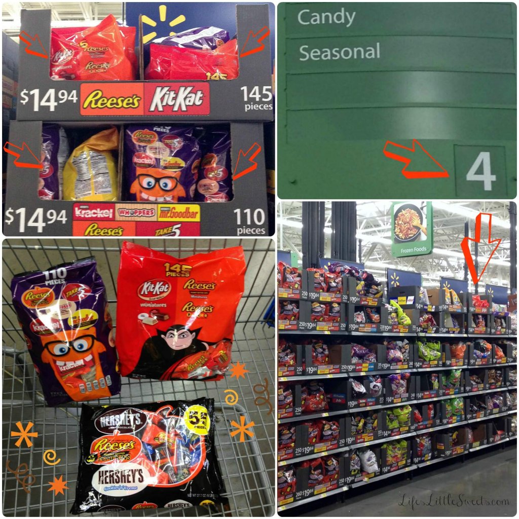 the Halloween candy aisle at Walmart