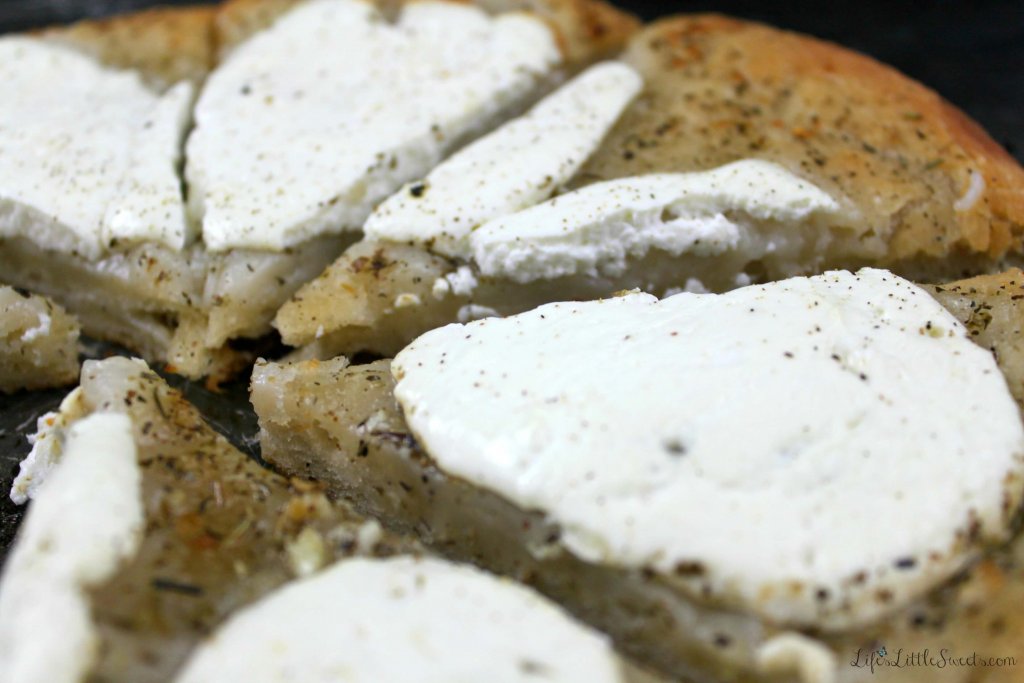 close up of white pizza slices
