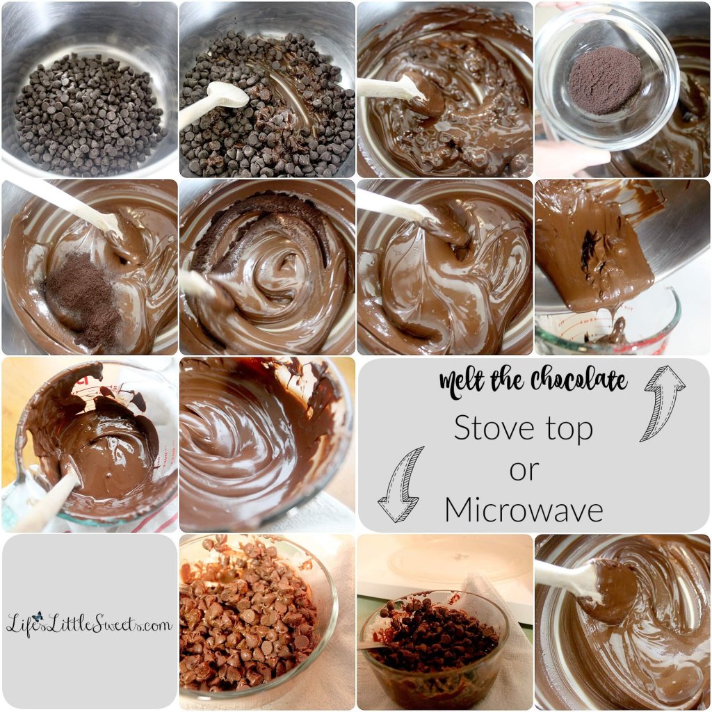 melting the chocolate process photos
