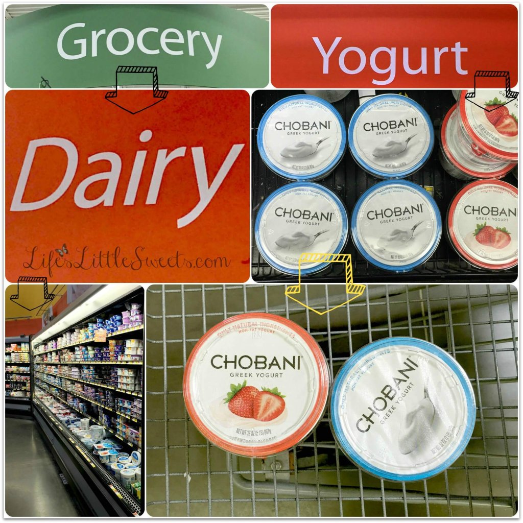 Buying Chobani Greek yogurt at Walmart