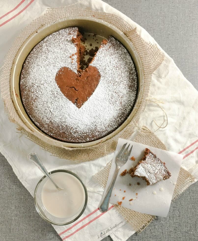 Gingerbread Spice Cake with powdered sugar