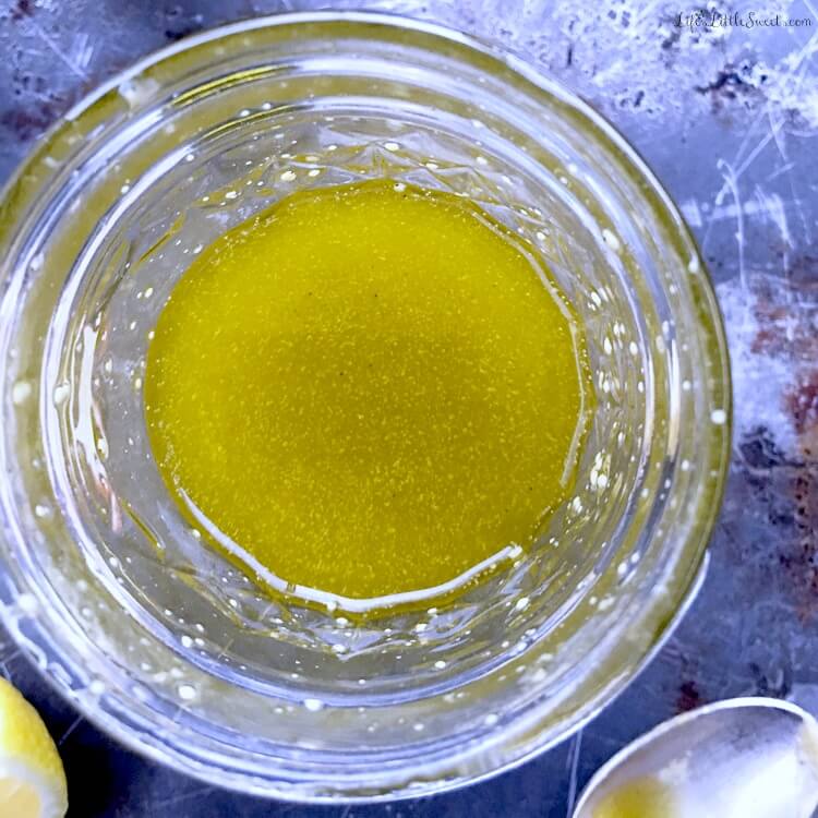 Lemon Dijon Dressing is easy as 1-2-3! Make this simple, 5-ingredient, mason jar salad dressing or marinade and you will think twice (or not at all!) about store-bought salad dressing again!