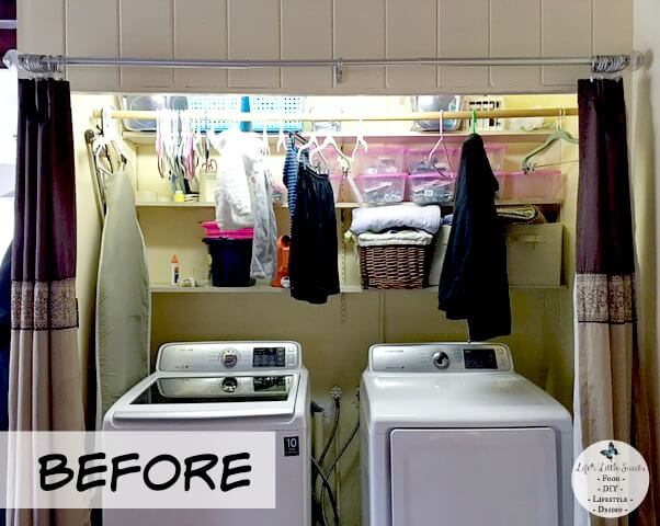 Spring Cleaning: How to Reorganize Your Laundry Room - A Before and After-Have you done your Spring cleaning yet? March 20th is the first day of Spring and with it, we will cast away the winter woes of colds, lethargy and dark skies. Spring cleaning is a pro-active way of changing your environment in a positive way. Here are 3 easy steps on exactly how to do that and 6 ways of styling with a case study: my laundry closet! #ad #TryMembersMark #CollectiveBias