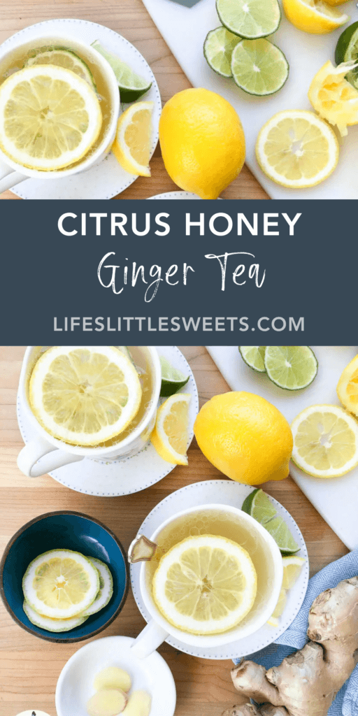 Citrus Honey Ginger Tea with text overlay