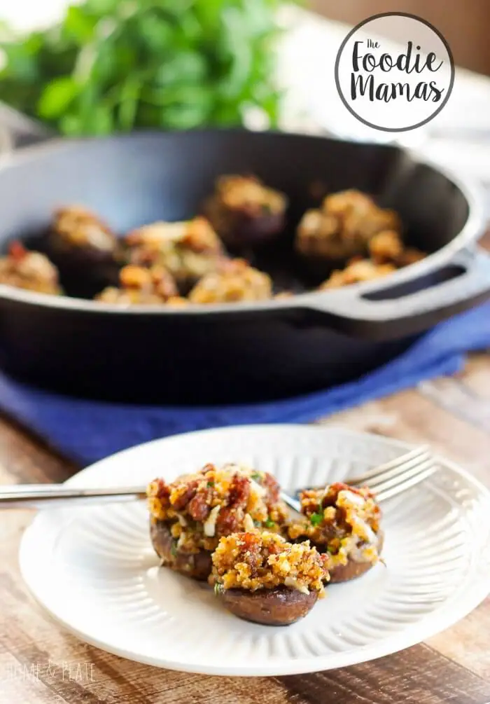 Chorizo & Manchego Stuffed Mushrooms - Ali Randall | Home & Plate