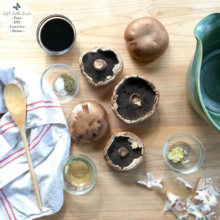 Balsamic Marinated Baked Portobello Mushrooms #FoodieMamas - Life's