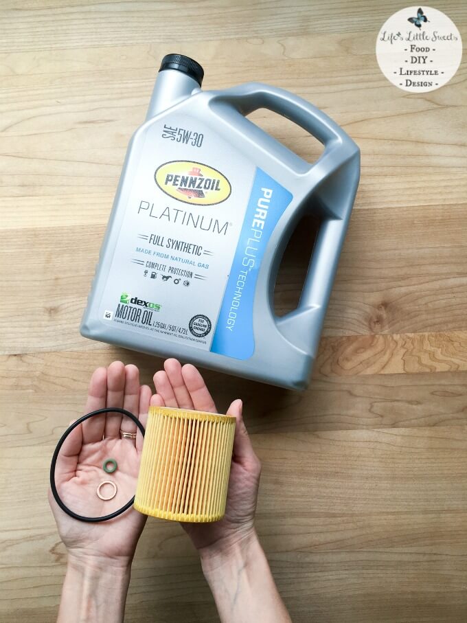 Materials Needed - This DIY Oil Change makes changing your oil easier than you think! Save money and be resourceful by changing your own oil! We use demonstrate how to change your car's oil by using Pennzoil motor oil purchased at Walmart; see our step-by-step tutorial. #ad #DotComDIY#CollectiveBias