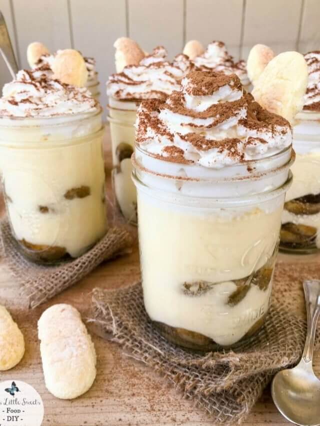 Mason Jar Tiramisu Trifle Story