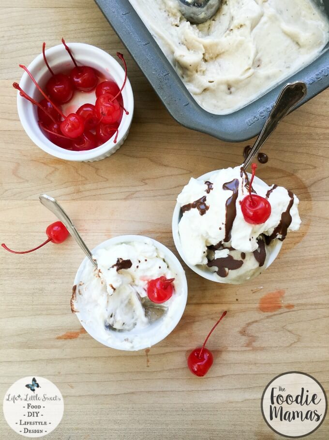1 Ingredient Banana Ice Cream is a delicious, guilt-free, frozen, fruit treat to eat until your heart's content! Check out all of June's #FoodieMamas Frozen Treats recipes in the recipe round up