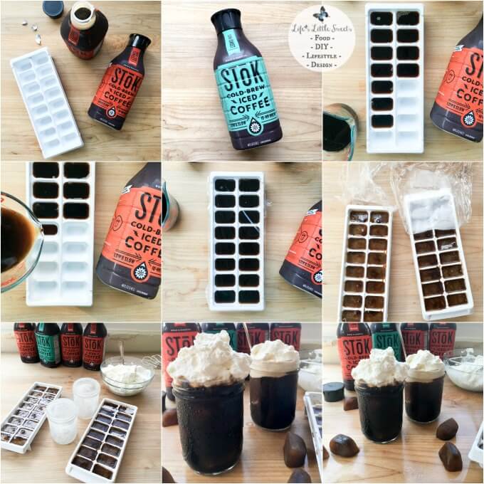 Whipped Cream Cold-Brew Iced Coffee has cold-brew iced coffee ice cubes with lofty homemade Vanilla Whipped Cream. Enjoy SToK™ Cold-Brew Iced Coffee unsweetened, vanilla, mocha or not too sweet. I share my recipe and tutorial. See what my husband Eric's new passion project is and how his creativity inspires me :) #ad #SToKCoffee #cbias #CollectiveBias