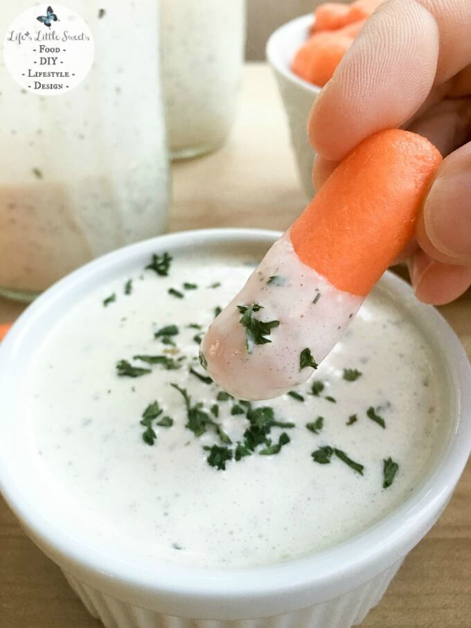 This Homemade Buttermilk Ranch Dressing is creamy, tangy and flavorful. It is the perfect accompaniment to a fresh salad or pair it with a vegetable platter for dipping. This Homemade Buttermilk Ranch Dressing recipe is your go-to zesty dressing since it has just 10 ingredients and takes only 5 minutes to make!