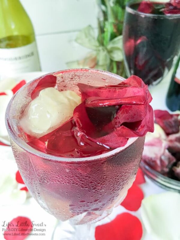 Sauvignon and Chardonnay Rose Petal Wine Ice Cubes Life's