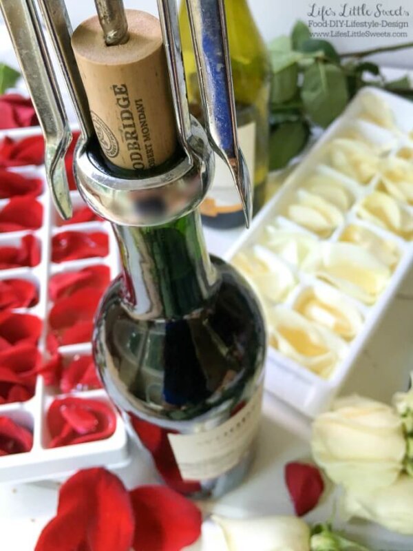 Sauvignon and Chardonnay Rose Petal Wine Ice Cubes Life's