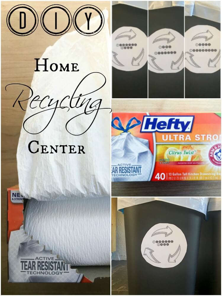 ✅ Setting up a DIY Home Recycling Center is so easy and helps to organize your kitchen; see how I did this with Hefty and get your 3 FREE printables! #ad #HeftyHelper #HeftyHeftyHefty