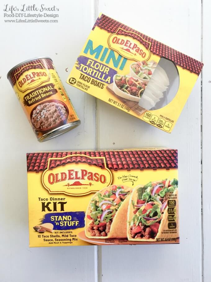 ? Turkey Taco Boats are a healthier take on traditional tacos with lean ground turkey and fat free Greek yogurt instead of sour cream. They are made with Old El Paso tortilla boats & tacos for the perfect way to feed a crowd on Game Day! #AD #OEPGameDay #ScoreBigFlavor @OldElPaso @Walmart