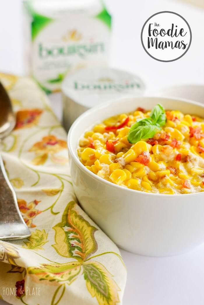 Boursin Creamed Corn | Ali Randall of Home & Plate - 14 Incredible Holiday Side Dish Recipes #FoodieMamas