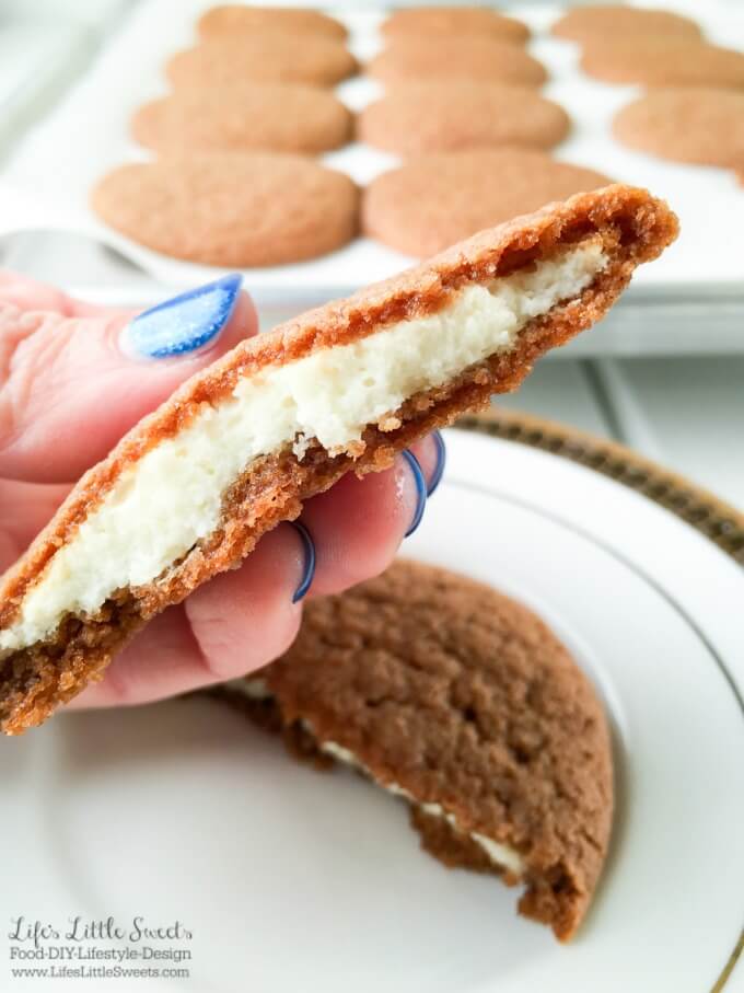 ? These Cheesecake Stuffed Gingerbread Cookies are soft, chewy and stuffed with delicious cheesecake! They are made with Betty Crocker® Gingerbread Cake and Cookie Mix and homemade cheesecake. #ad #BakeWithBetty #Walmart #GetYourBettyOn #HolidaysWithBetty