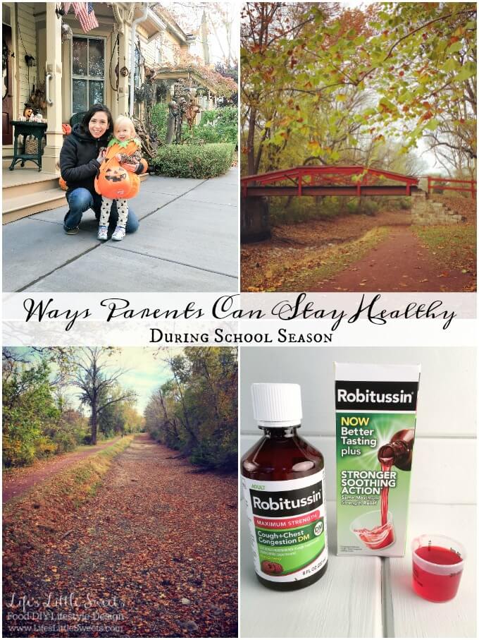 Here are 8 Ways Parents Can Stay Healthy During School Season! It sure can be a challenge while the kiddos are in school - see how Robitussin® DM Max Strength helped me out on Halloween and this past week! You can clear cough from your schedule too! #Healthy4School #CollectiveBias #ad @Walmart