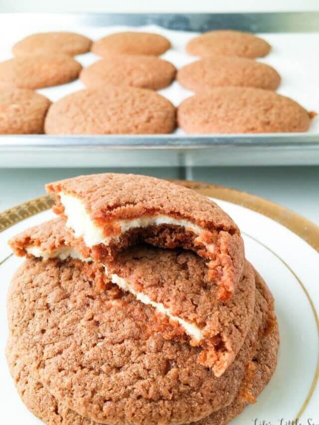 Cheesecake Stuffed Gingerbread Cookies Story