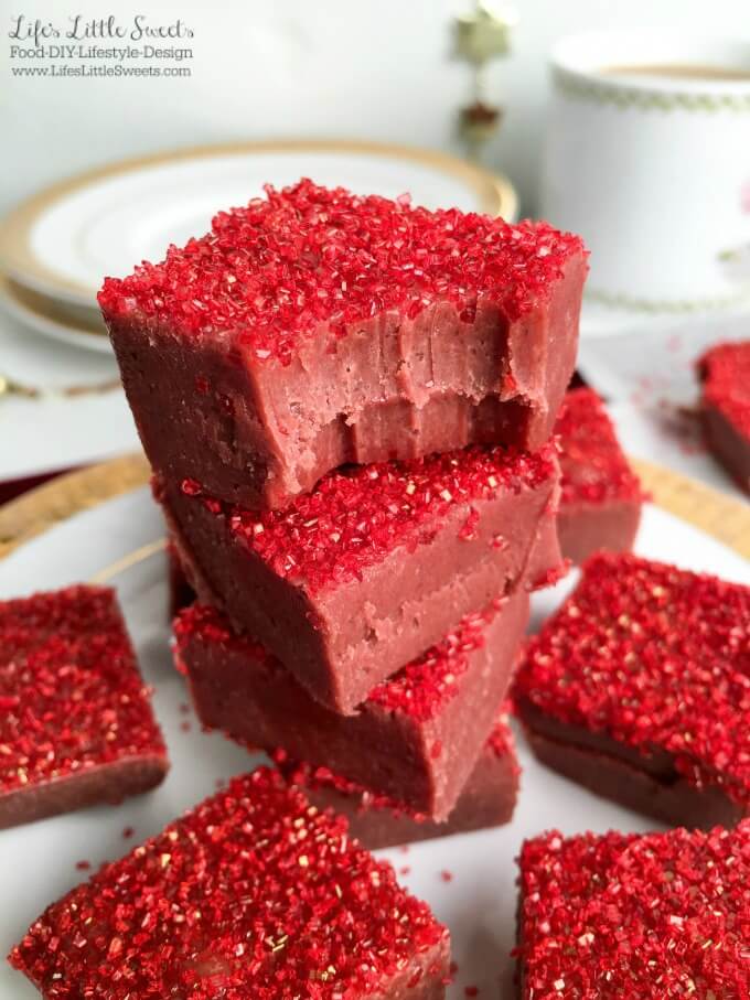 This Easy Red Velvet Fudge is so smooth, chocolate-y and the perfect indulgence to enjoy yourself or give as a gift to someone special. This recipe uses mini marshmallows making it an easy-to-make, quick fudge recipe.