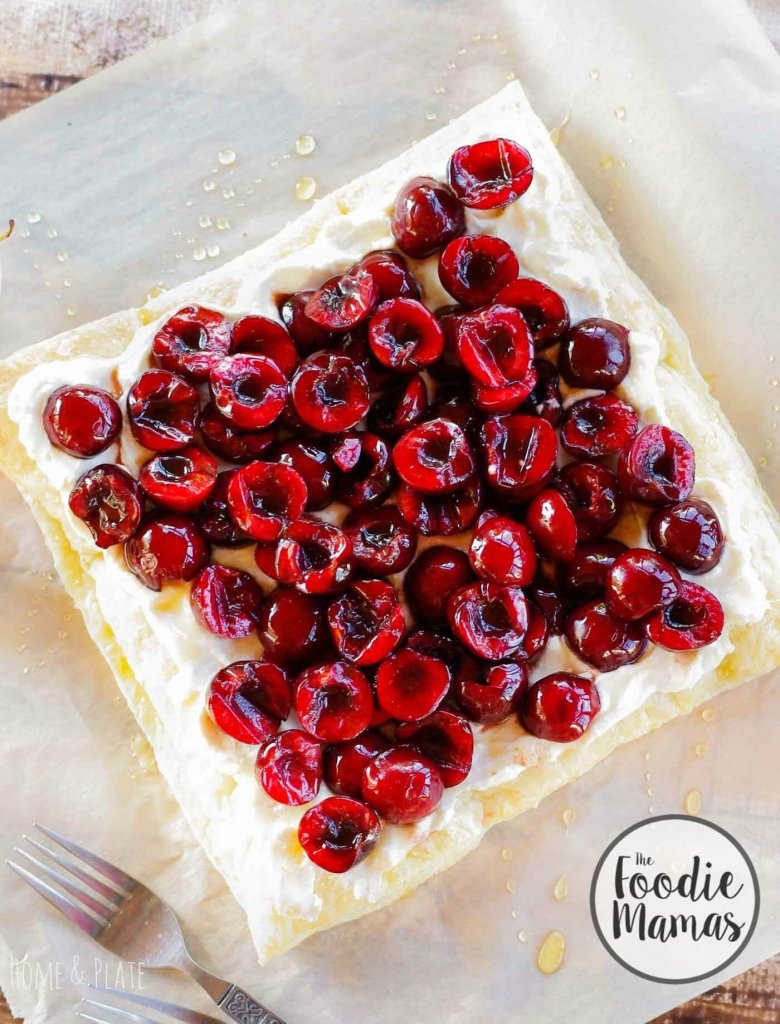 Cherry Honey Ricotta Tart | Ali Randall of Home & Plate - 10 Holiday Desserts Recipe Roundup #FoodieMamas
