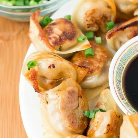 Beef Potsticker Wonton Dumplings Recipe (Steamed or Fried) www.LifesLittleSweets.com