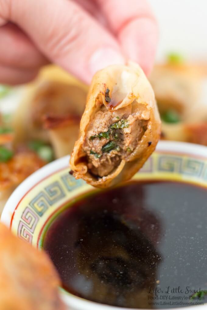 Beef Potsticker Wonton Dumplings Recipe (Steamed or Fried) www.LifesLittleSweets.com