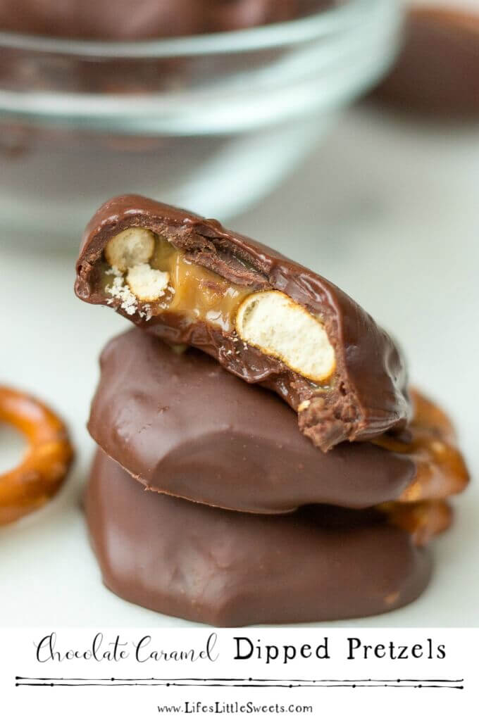 Chocolate Caramel Dipped Pretzels Life's Little Sweets
