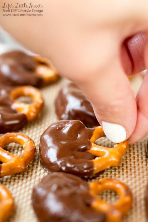 Chocolate Caramel Dipped Pretzels Life's Little Sweets