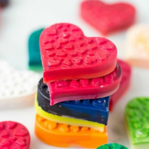DIY Heart-Shaped Crayons www.LifesLittleSweets.com