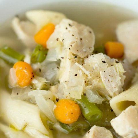 Soothing Ginger Garlic Chicken Noodle Soup www.LifesLittleSweets.com