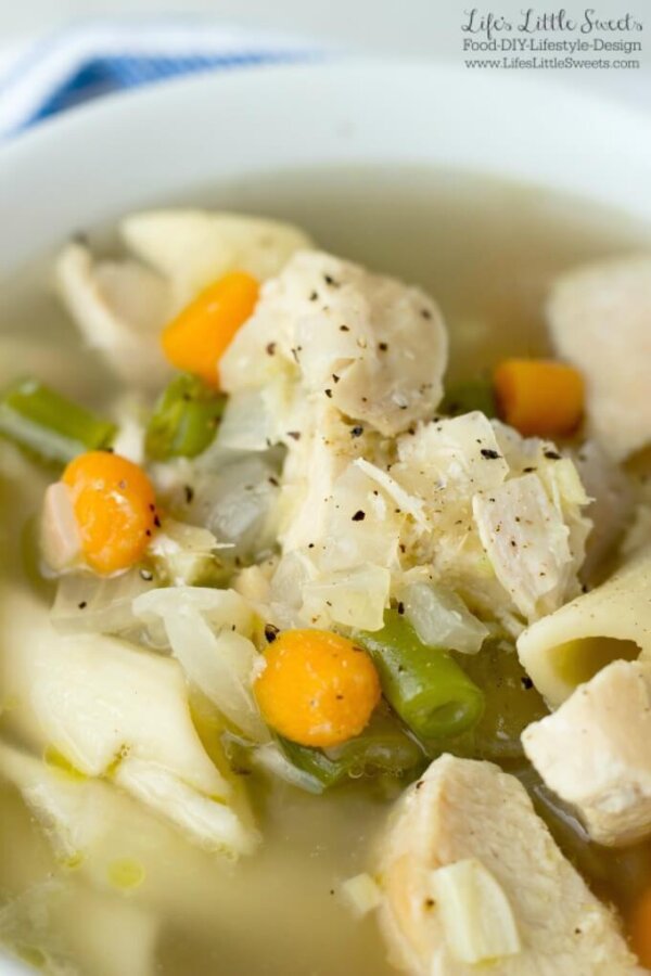 Soothing Ginger Garlic Chicken Noodle Soup - Life's Little Sweets