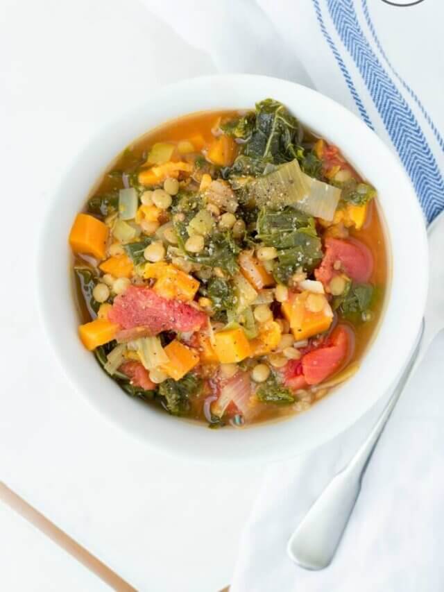Sweet Potato Kale Lentil Soup Story