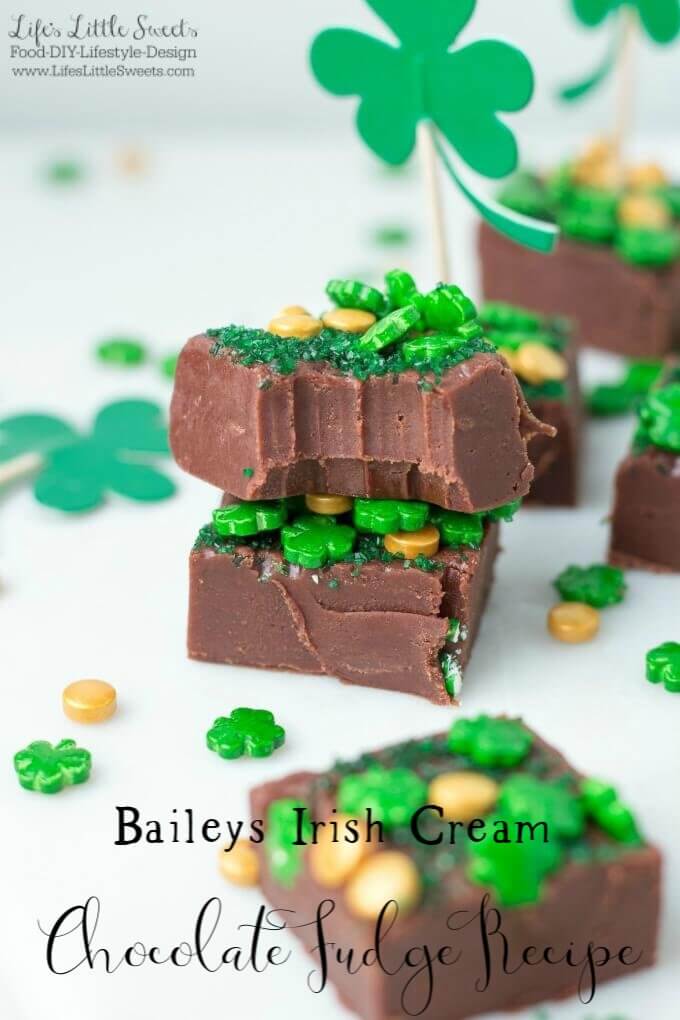 (Msg 21+) This Baileys Irish Cream Chocolate Fudge recipe has rich chocolate flavor, is butter-y and infused with Baileys Original Irish Cream. Make this when you are craving a decadent chocolate snack or for St. Patrick's Day! #fudge #chocolatefudge #stpatricksday #sweet #dessert #candy #Baileys #Irishcream