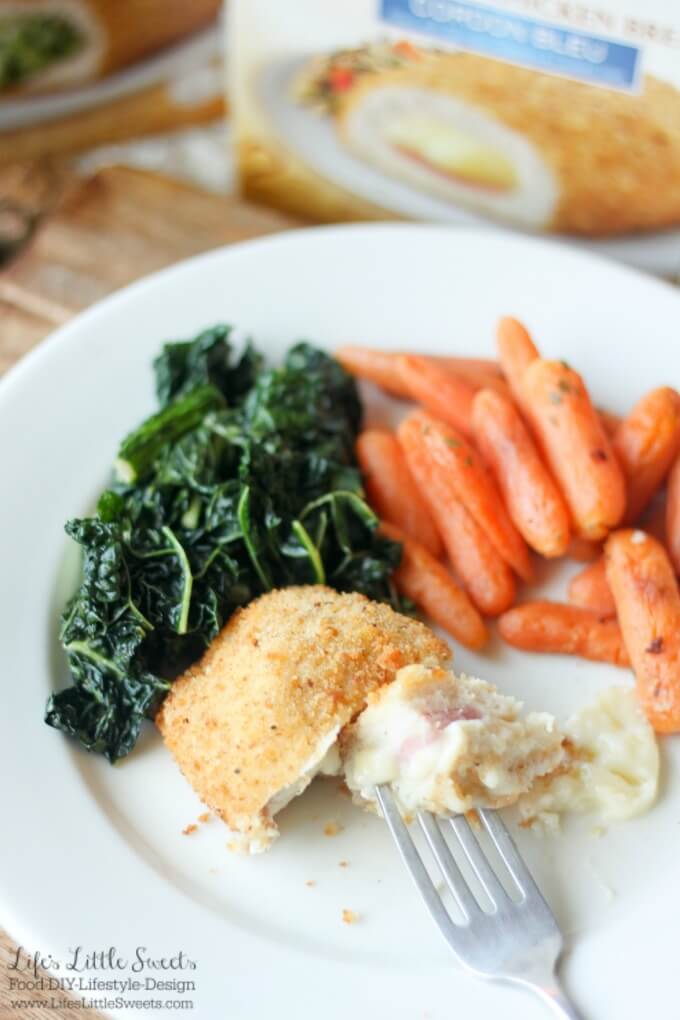 Learn how to Create an Easy Meal with Barber Foods Chicken Cordon Bleu and Broccoli & Cheese stuffed chicken breasts! I share a tutorial video on how to prepare them and a link to a coupon too!