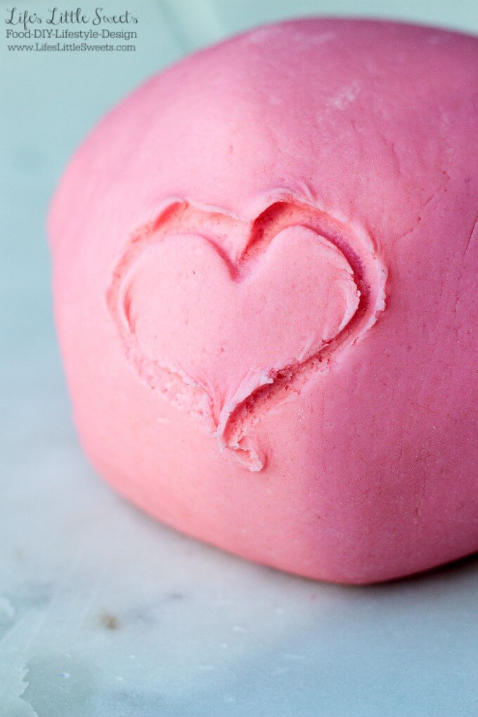 This DIY Valentine's Day Playdough Recipe is an easy kids activity that you can do for a classroom or teacher's gift for Valentine's Day along with Hallmark Signature Valentine's Day Cards. It only takes only a few minutes, 5 ingredients (minimum) to make and lasts for months! (makes about 1 lb. 11.6 ounces) #SendingYourLove #CollectiveBias #ad @Walmart #playdough #diy #kidsactivities #pink