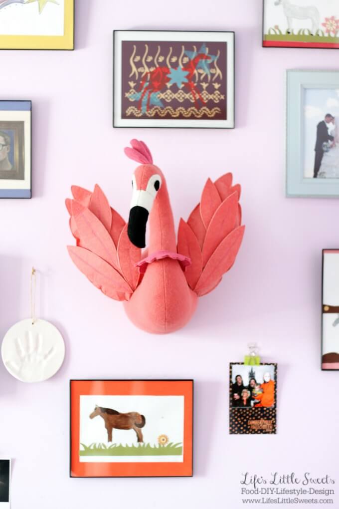 This DIY Children's Room Photo Wall is a great way to collect memories and artwork for your child's room to create beautiful decor. Our photo wall includes pictures of our two beloved dogs who are dear members of our family. See how Purina One® Smartblend® True Instinct dog food makes a special dinner for our dogs. #FeedDogsPurina #CollectiveBias #ad @Target @Purina