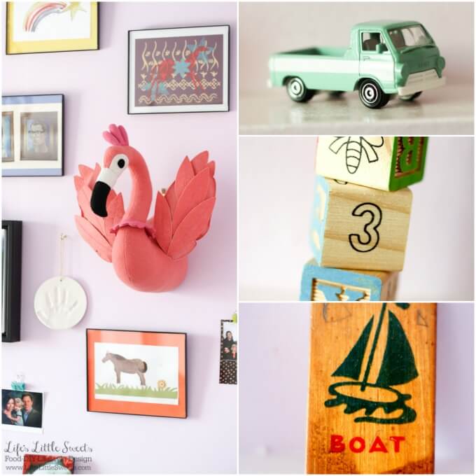 This DIY Children's Room Photo Wall is a great way to collect memories and artwork for your child's room to create beautiful decor. Our photo wall includes pictures of our two beloved dogs who are dear members of our family. See how Purina One® Smartblend® True Instinct dog food makes a special dinner for our dogs. #FeedDogsPurina #CollectiveBias #ad @Target @Purina