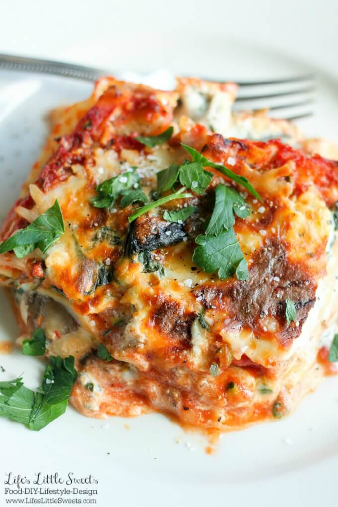 Vegetarian Lasagna www.LifesLittleSweets.com