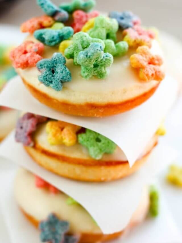Glazed Cereal Baked Cake Donuts Story