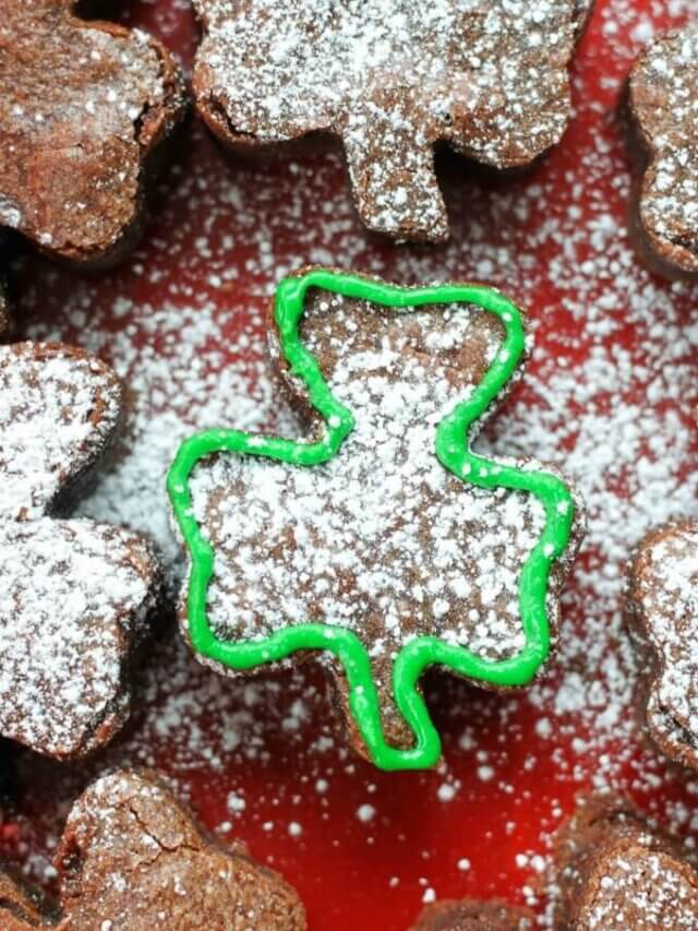 St. Patrick’s Day Shamrock Shaped Brownies Story