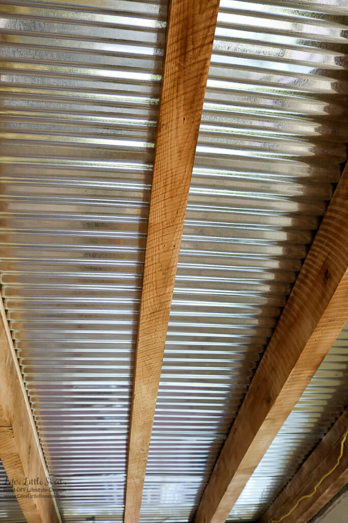 New Corrugated Metal Ceiling | Kitchen Renovation Ceiling Walls and Plumbing Update - Here's our latest update on the last 2 weeks for our modern, industrial Kitchen Renovation Project Series (45 photos!).