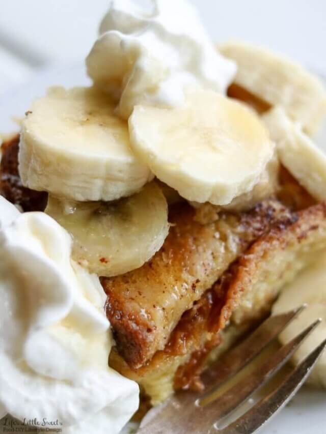 Banana Caramel French Toast Breakfast Bake Story